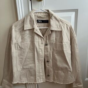 Zara Women's Beige Jean Jacket